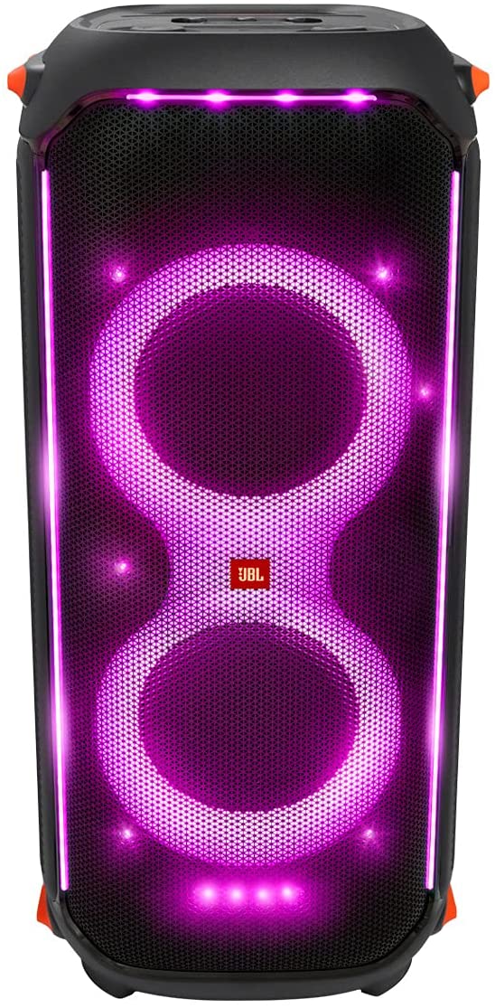 JBL PartyBox 710 Bluetooth Party Speaker with Dynamic Music Synced Flashing Club Pattern Lightshow, Pro Sound, Splashproof, PartyBox App Personalisation,Guitar and Mic Input(800 Watt RMS, Black) - Mahajan Electronics Online