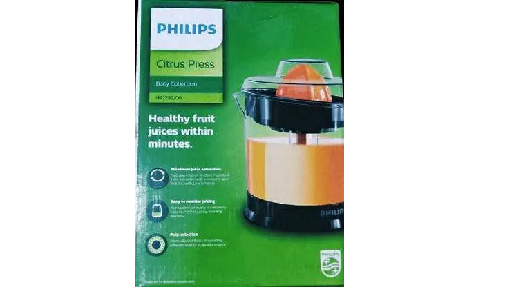 PHILIPS Citrus Press Juicer HR2799/00, Black & Transparent, Large - Mahajan Electronics Online