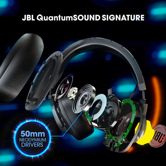 JBL Quantum 300, Wired Over Ear Gaming USB-A Audio Adapter Supports JBLQUANTUM300BLK - Mahajan Electronics Online