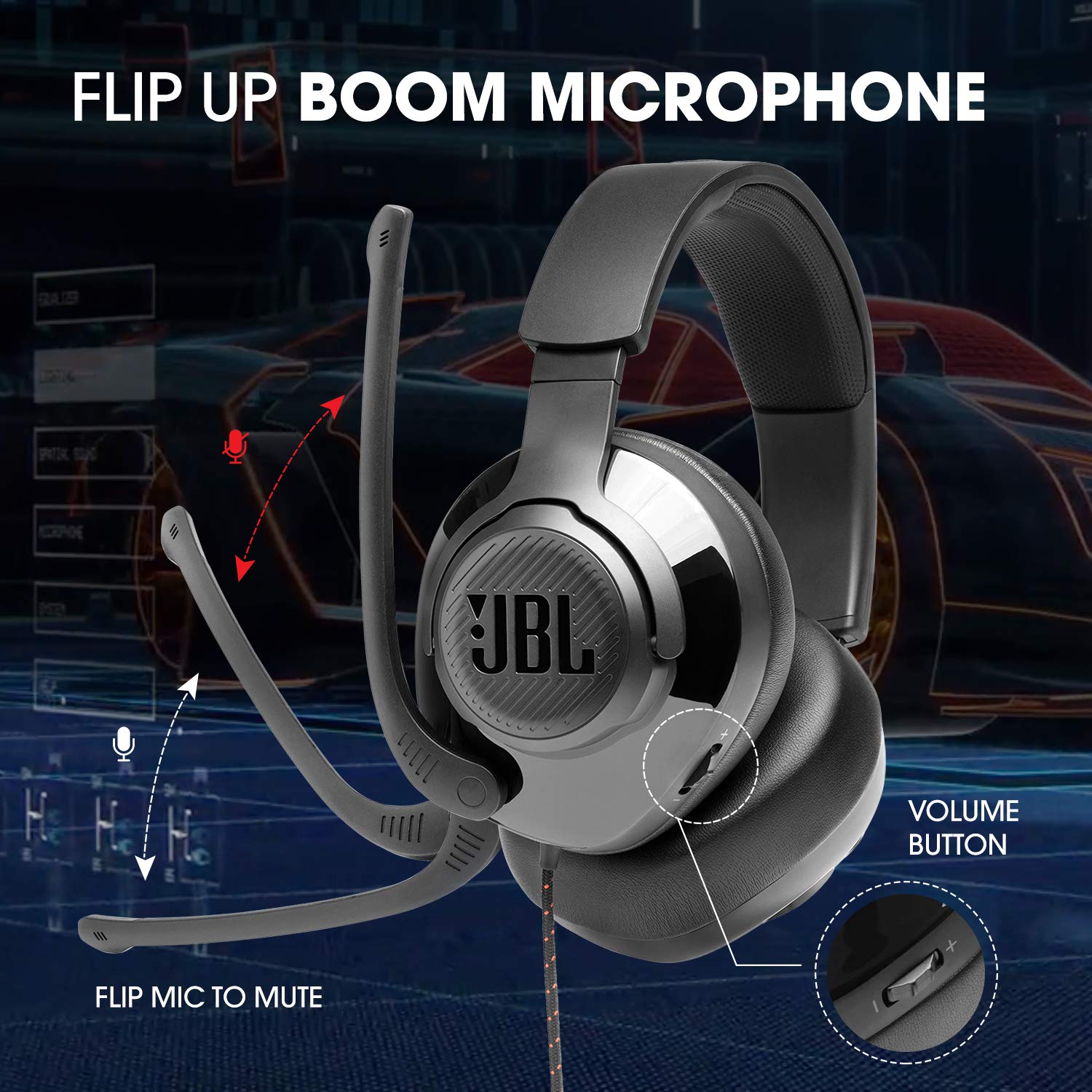 JBL Quantum 300, Wired Over Ear Gaming USB-A Audio Adapter Supports JBLQUANTUM300BLK - Mahajan Electronics Online