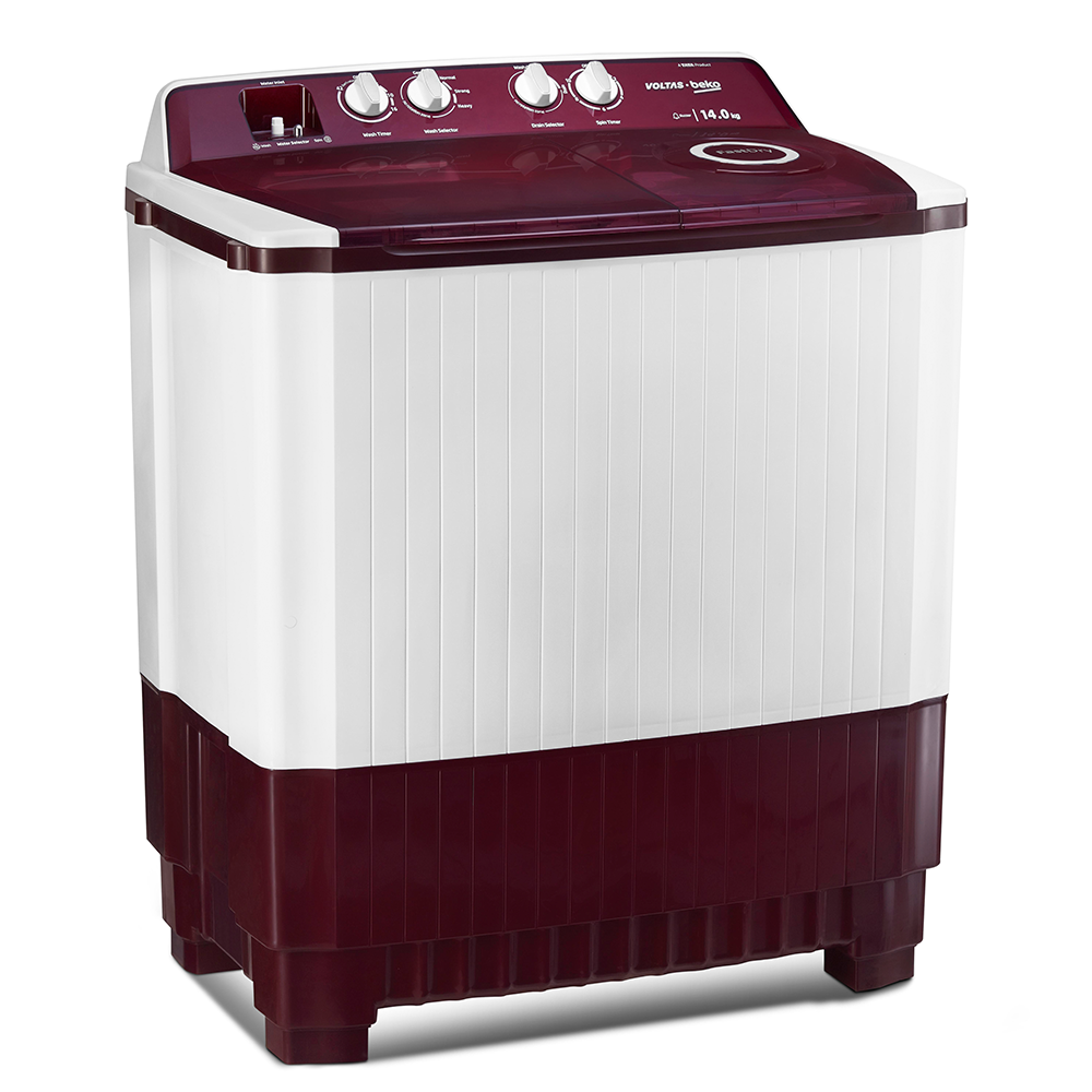 Voltas Beko WTT140ABRT 14 kg Semi Automatic Washing Machine (Burgandy) - Mahajan Electronics Online