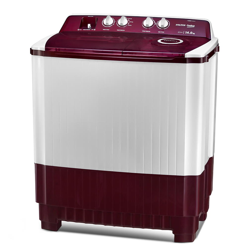 Voltas Beko WTT140ABRT 14 kg Semi Automatic Washing Machine (Burgandy) - Mahajan Electronics Online