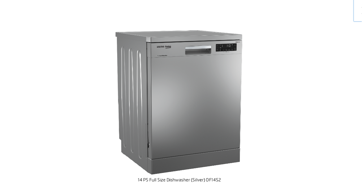 Voltas Beko 14 Place Settings Dishwasher (DF14S2, Silver) - Mahajan Electronics Online