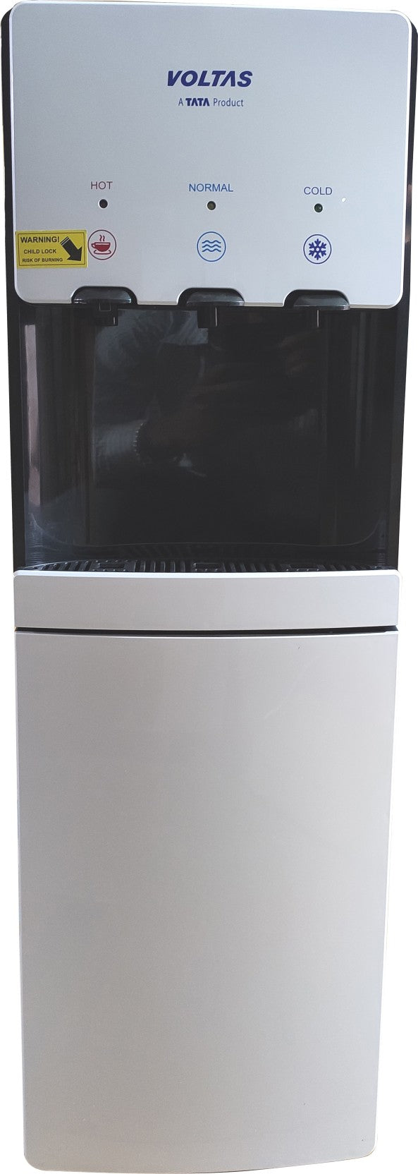 Voltas Minimagic SPRING R V PLUS Floor Mounted Water Dispenser with Refrigerator – Hot, Normal &amp; Cold Water | Cooling Cabinet | Made in India