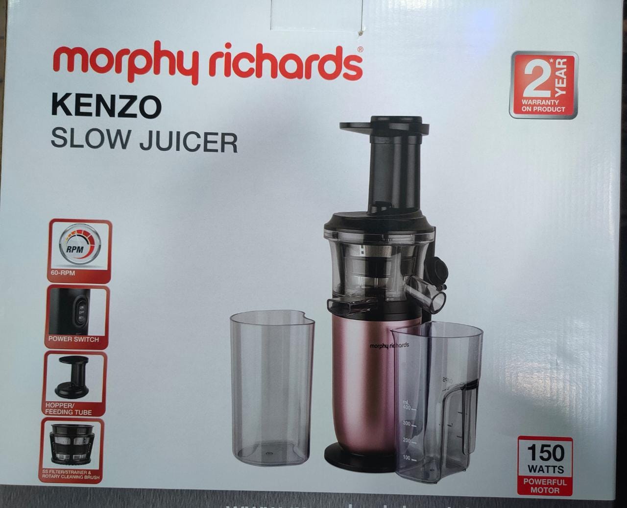 Morphy Richards KENZO 150-Watt Slow Juicer