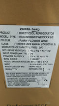 Voltas Beko RDC220B60/FWEXXXXSG 200L 4 Star Direct Cool Refrigerator - Mahajan Electronics Online