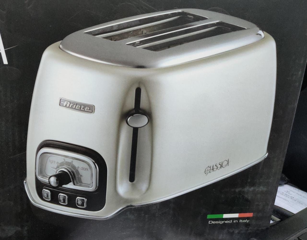 Ariete Tostapane Classica 158/38, Electric Toaster 2 Slices, Without Tongs, 158 W, 3 Functions, Pearl - Mahajan Electronics Online