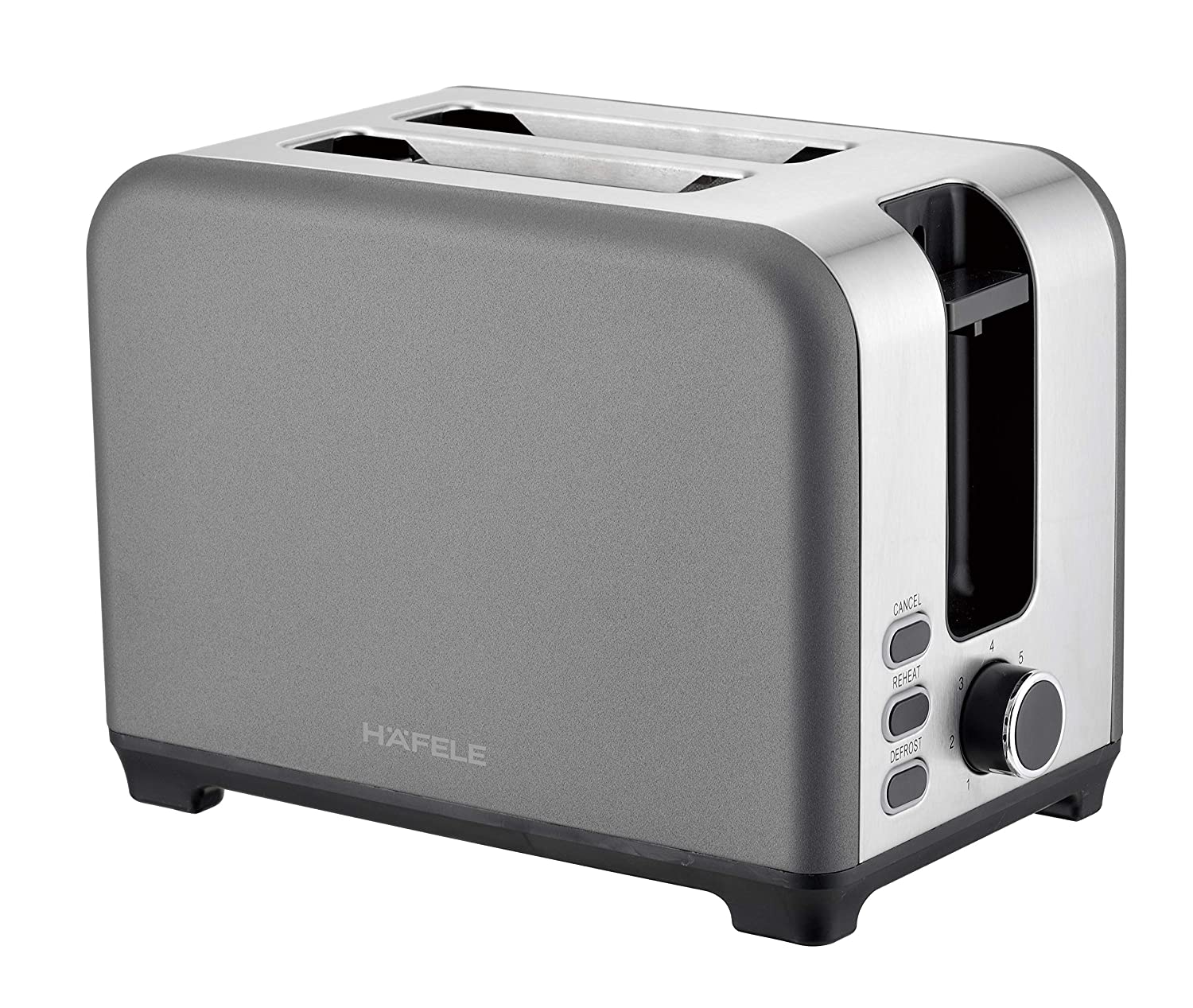 Hafele Amber - Stainless Steel 930 Watt 2 Slot Pop-up Toaster with 7 Level Adjustable Grey - Mahajan Electronics Online