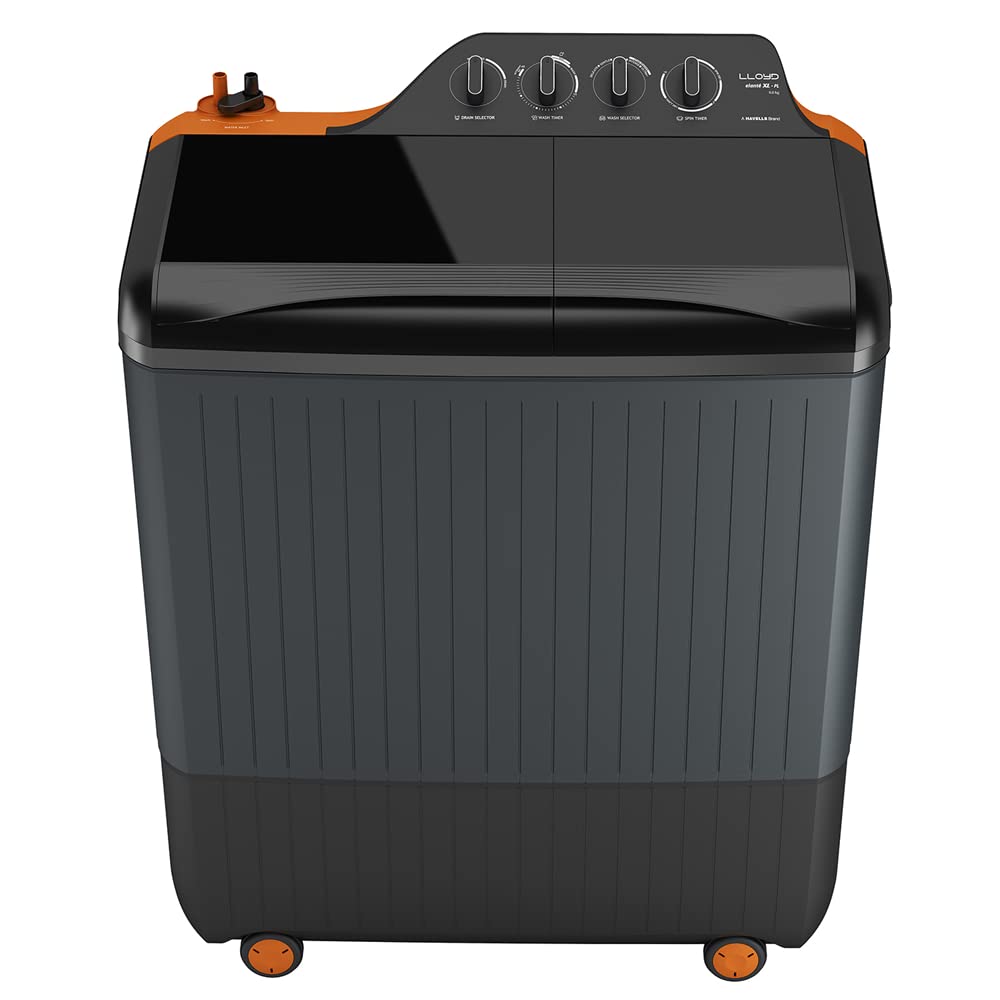 LLoyd GLWMS90HVGEX Semi Automatic 9.0Kg Washing Machine ( VIBRANT ORANGE & GREY) - Mahajan Electronics Online