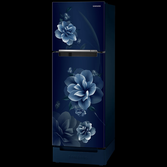 Samsung 236L 2 Star Inverter Frost-Free Double Door Refrigerator RT28C3122CU/HL,Camellia Blue, Base Stand Drawer 2023 - Mahajan Electronics Online