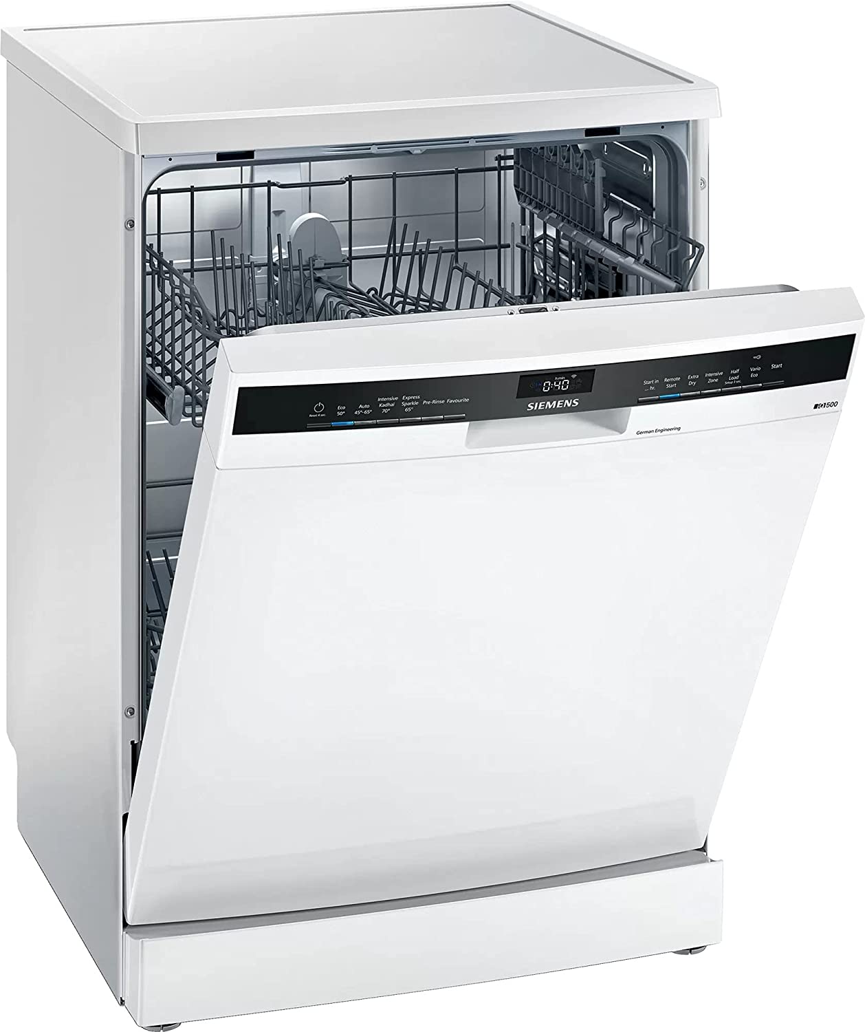 Siemens SN25IW00TI 13 Place Settings iQ500 free-standing dishwasher ( White) - Mahajan Electronics Online