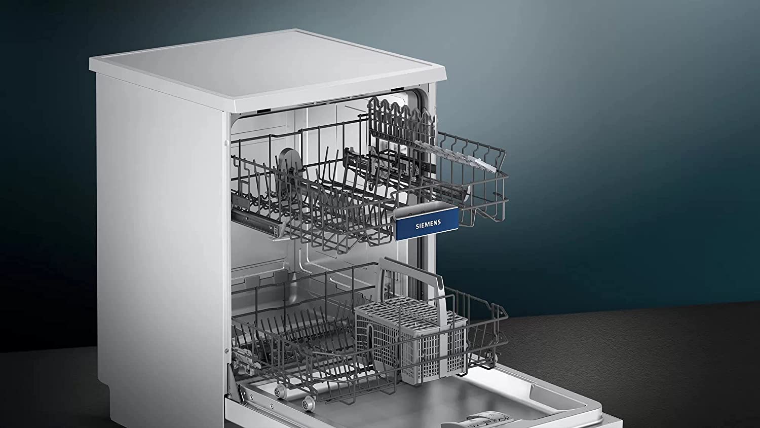 Siemens SN25IW00TI 13 Place Settings iQ500 free-standing dishwasher ( White) - Mahajan Electronics Online