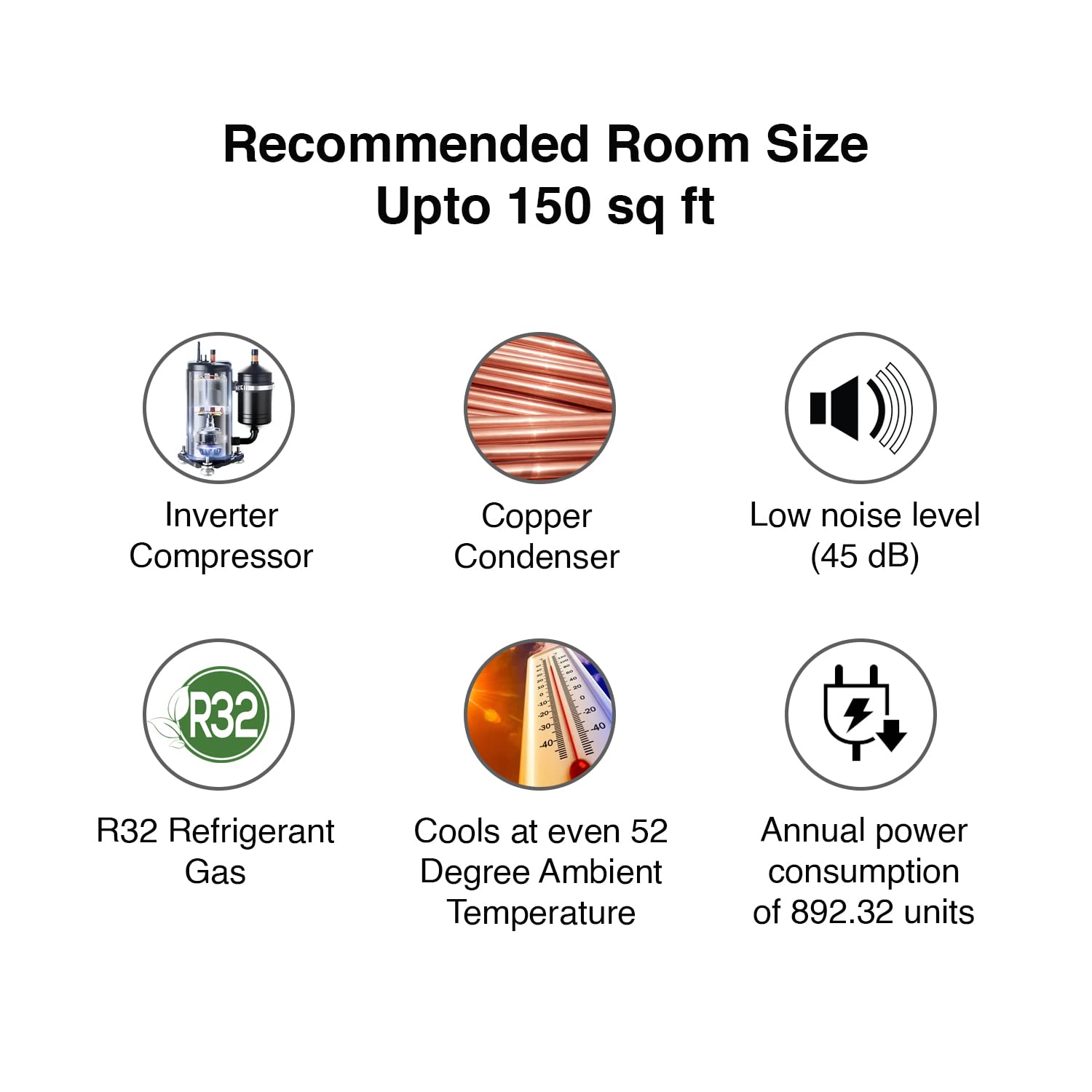 Voltas 1.5 Ton Inverter 3 Star Split AC (183V CAZZ, R-32, White) - Mahajan Electronics Online